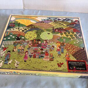 COUNTRY PICNIC Good Times America Over 1000 Pc Puzzle #F25